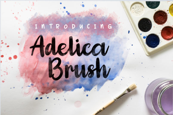 Adelica Brush: A Feminine Watercolor Script Font for Crafters