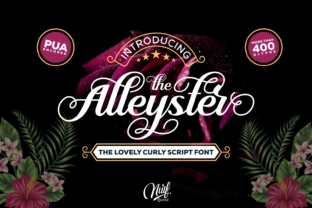 Alleyster: A Modern Script Font for Makers