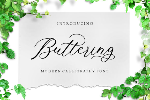 Buttering Font: Elegant Script for Makers
