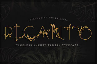 Picanto: A Floral All Caps Font for Makers