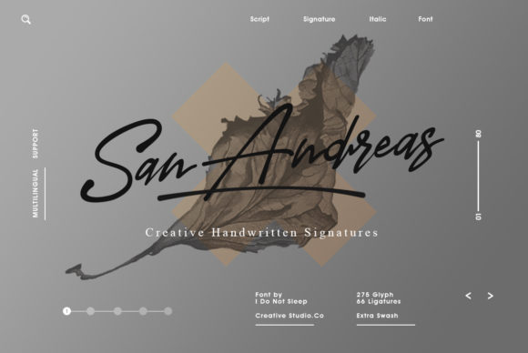 San Andreas: A Signature Handwritten Font for Branding