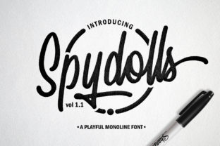 Spydolls: A Playful Script Font for Editorial Design