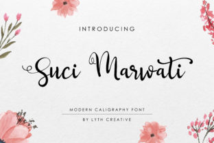 Suci Marwati: A Modern Script Font for Editorial Design